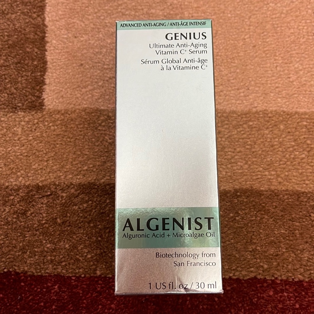 New in box Algenist Genius Ultimate Anti-Aging Vitamin C+ Serum 1 fl oz/ 30 ml